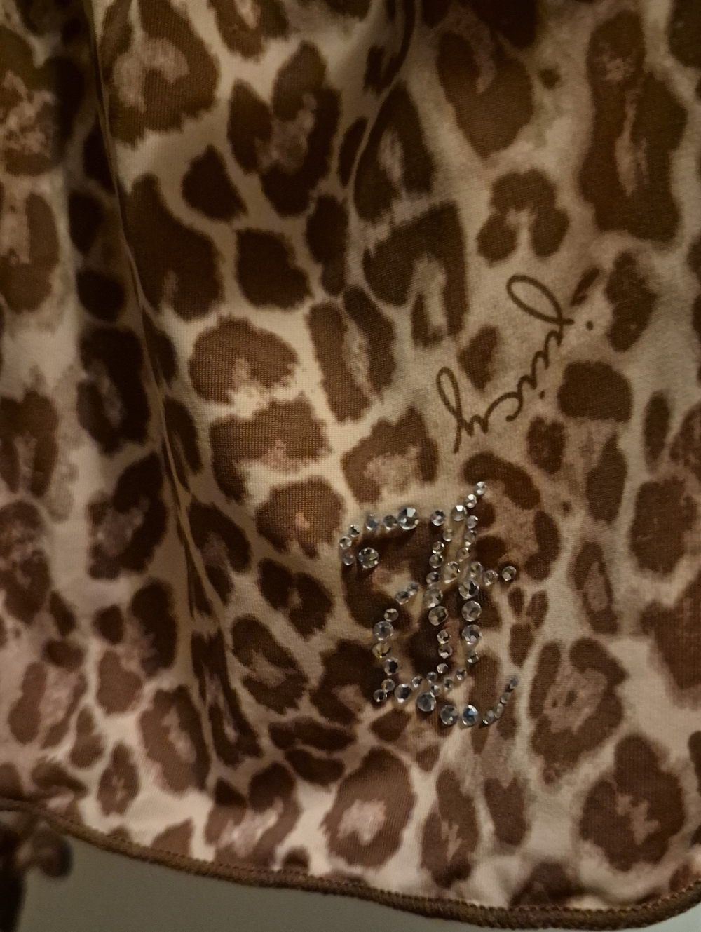 Juicy Couture Brown Cheetah Print Lingerie Top - Picture 4 of 5